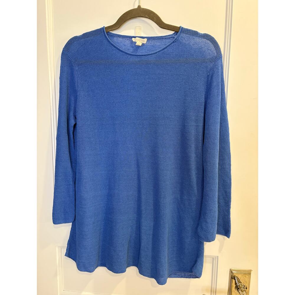 Eileen Fisher Royal Blue Lightweight Crewneck Sweater